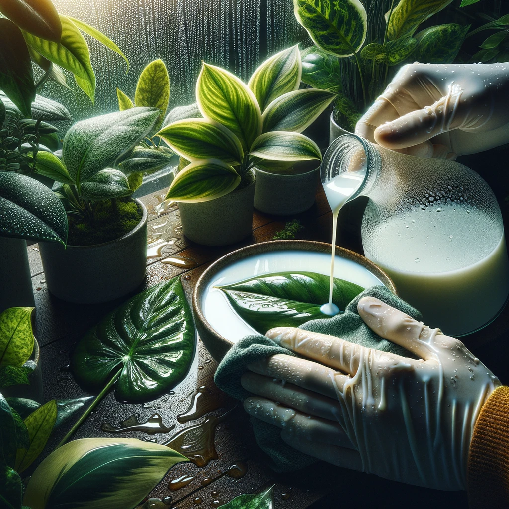 Astuce n°4 : utilisez une solution de lait dilué